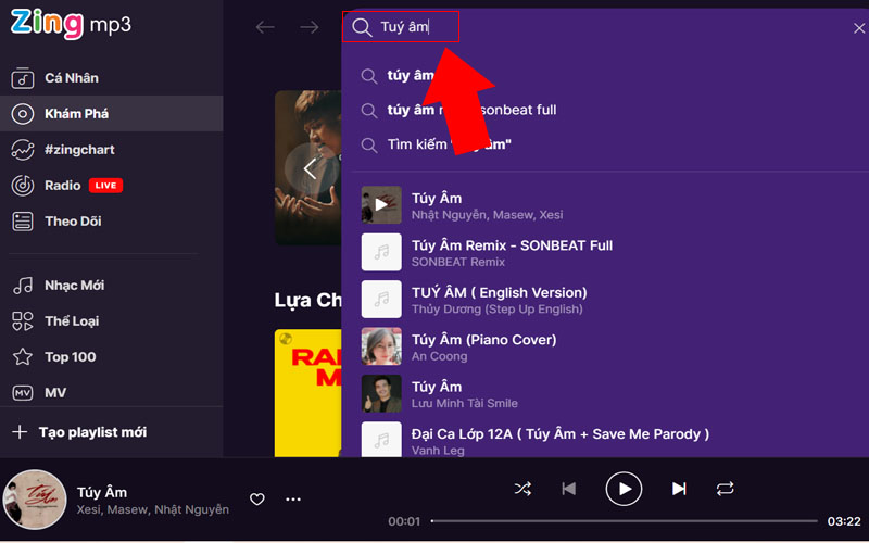 T&igrave;m b&agrave;i h&aacute;t bạn y&ecirc;u th&iacute;ch